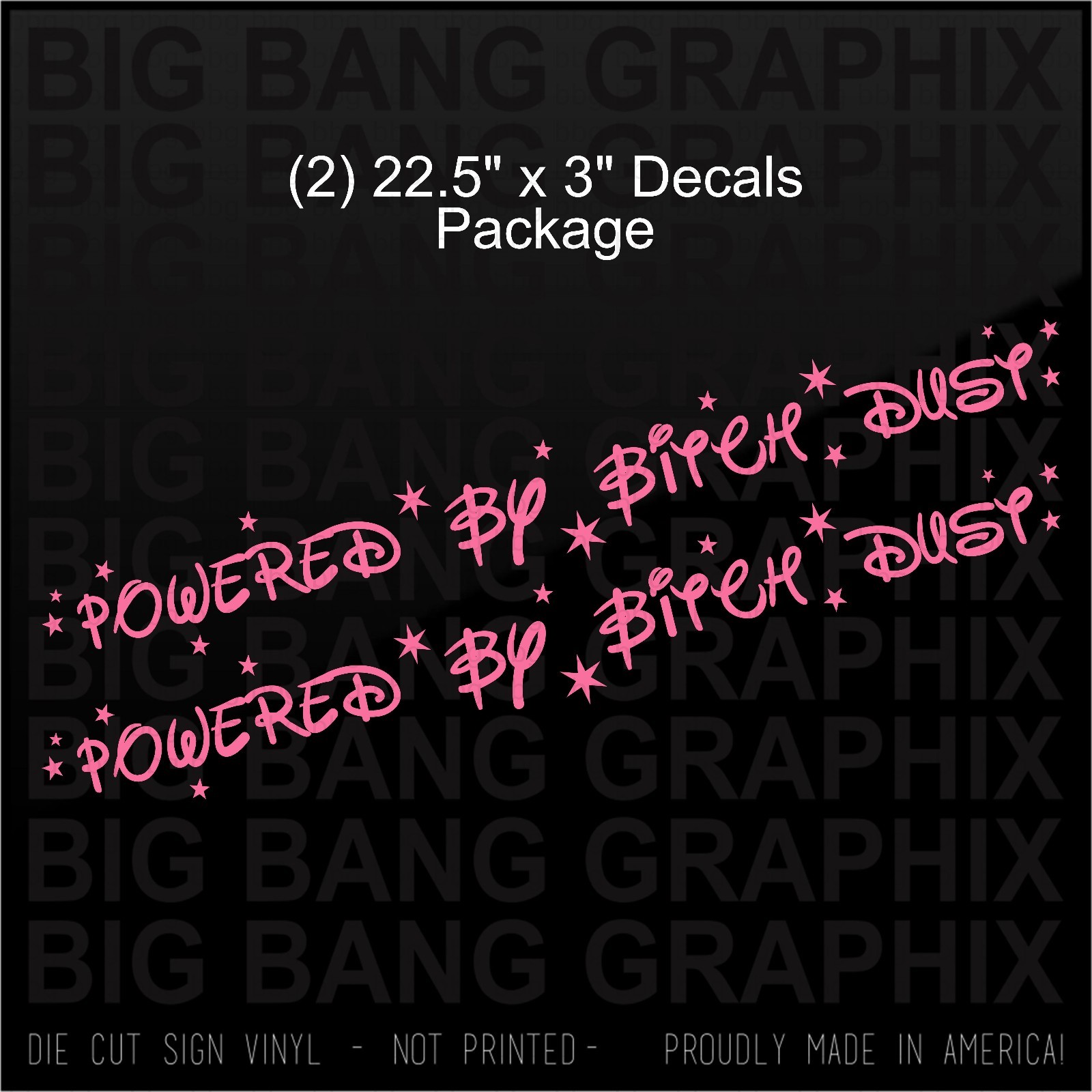 Decal Windshield Tailgate Window Side Banner Back Window Bitch Dust Diesel