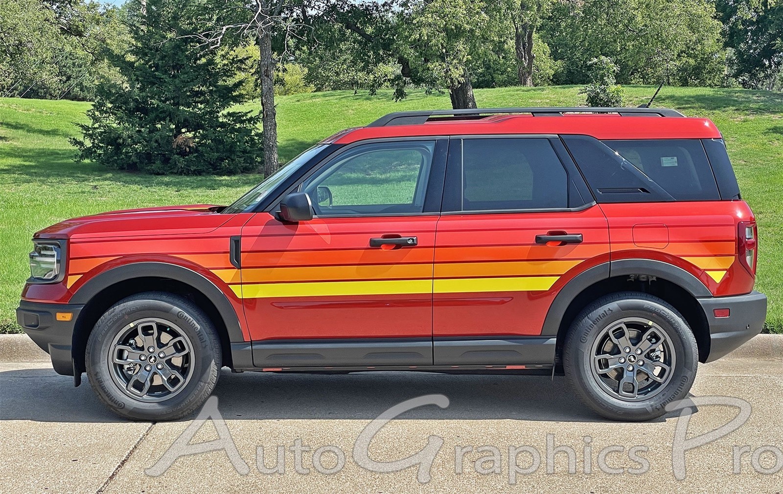 2021-2024 Ford Bronco Sport Stripes Side Decals SUNSETTER DIGITAL RED Graphic