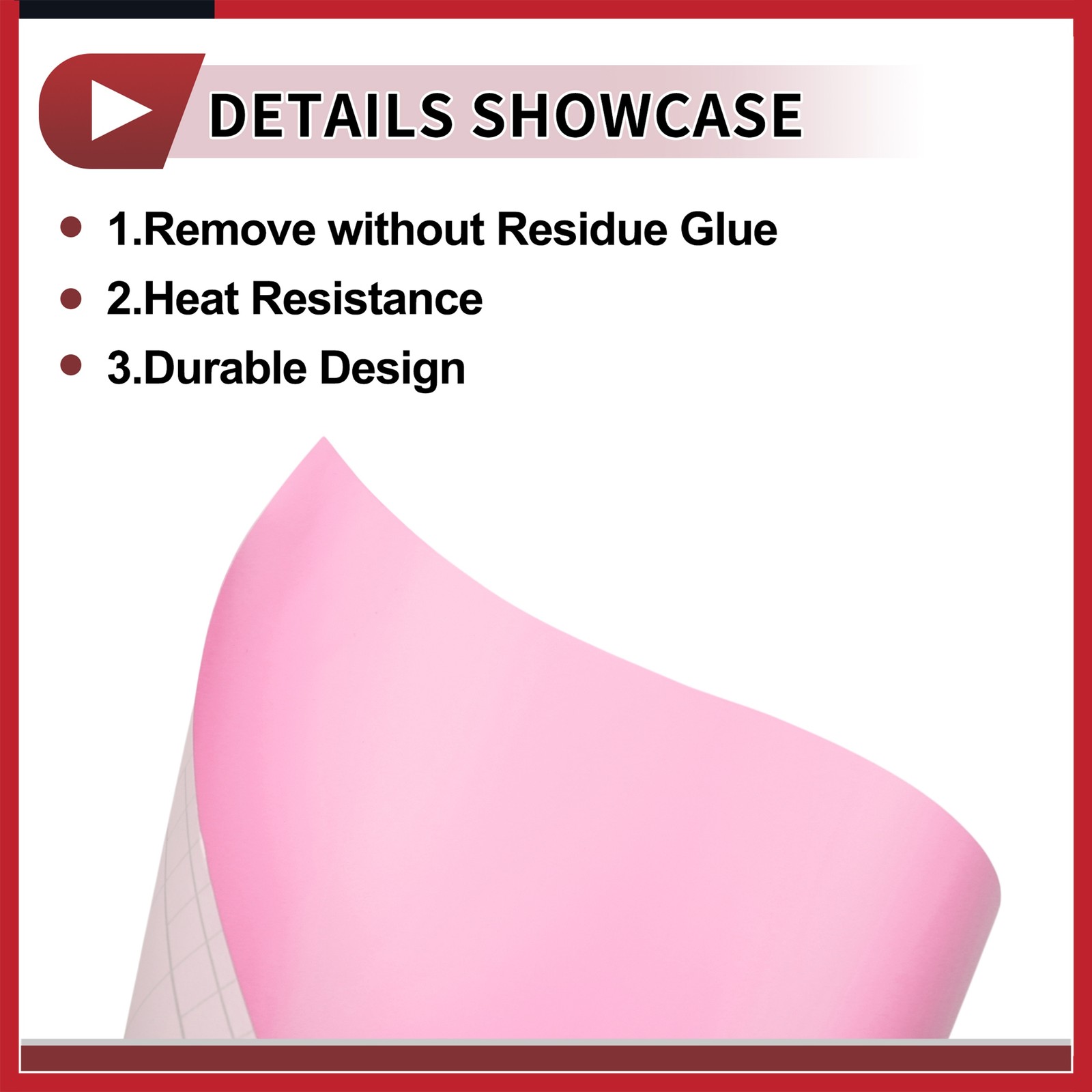 Matte Pink Car Wrap Film 45x152cm(1.5ftx 5ft) Vinyl Wrap Cover 1Pc Universal