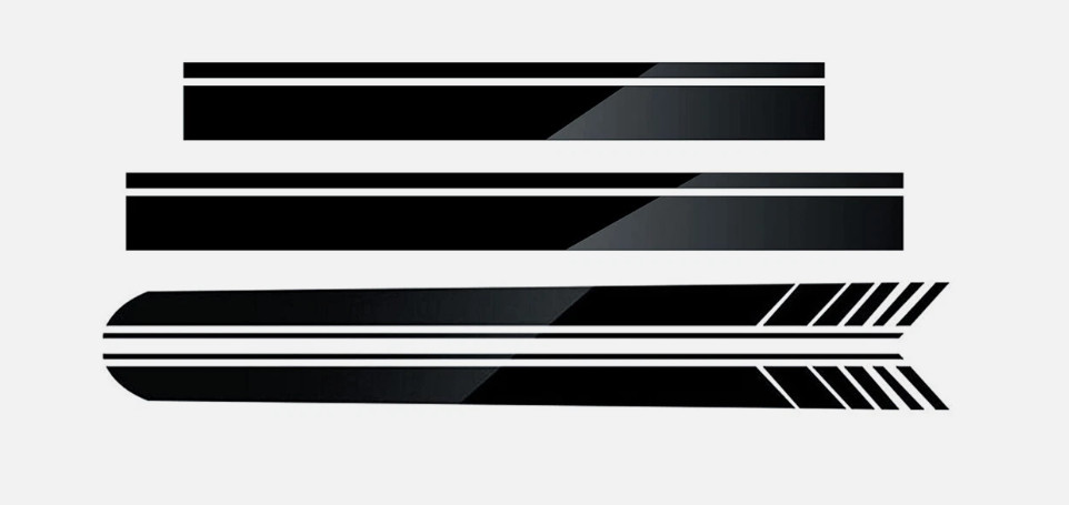 Mercedes Benz Bonnet Roof Rear + Side Stripe Decal Kit W205 C Class C63 AMG