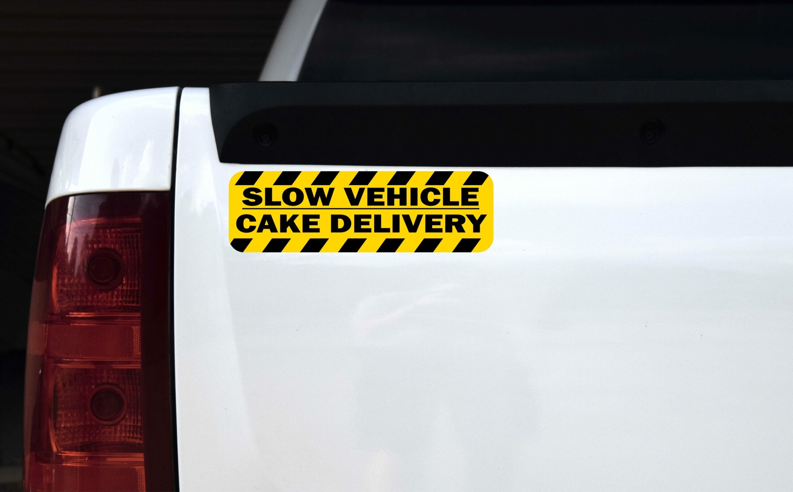 10in x 3in Slow Vehicle Cake Delivery Magnet Car Truck Vehicle Magnetic Sign