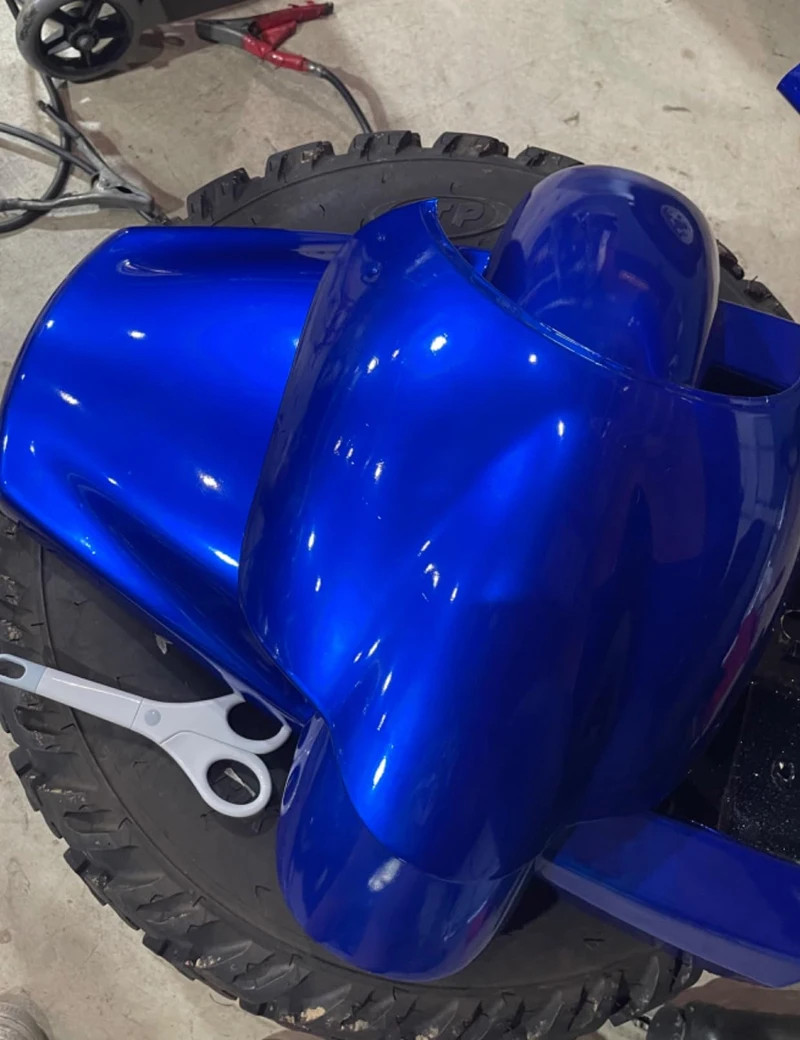Premium Super Gloss Metallic Blue Vinyl Film Wrap Sticker Decal Air Bubble Free