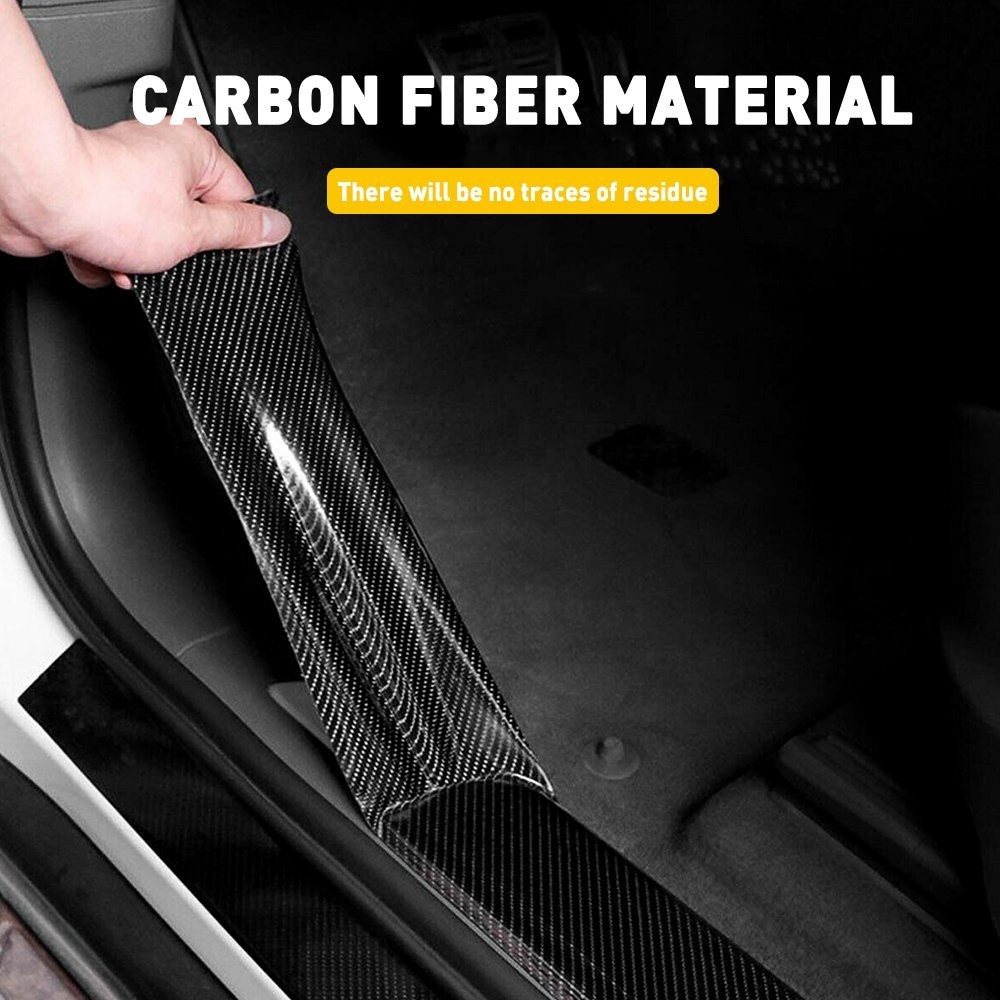 Carbon Fiber CarSticker Protector Strip Door Sill Scratch Anti Tape 5D 10cm*10ft