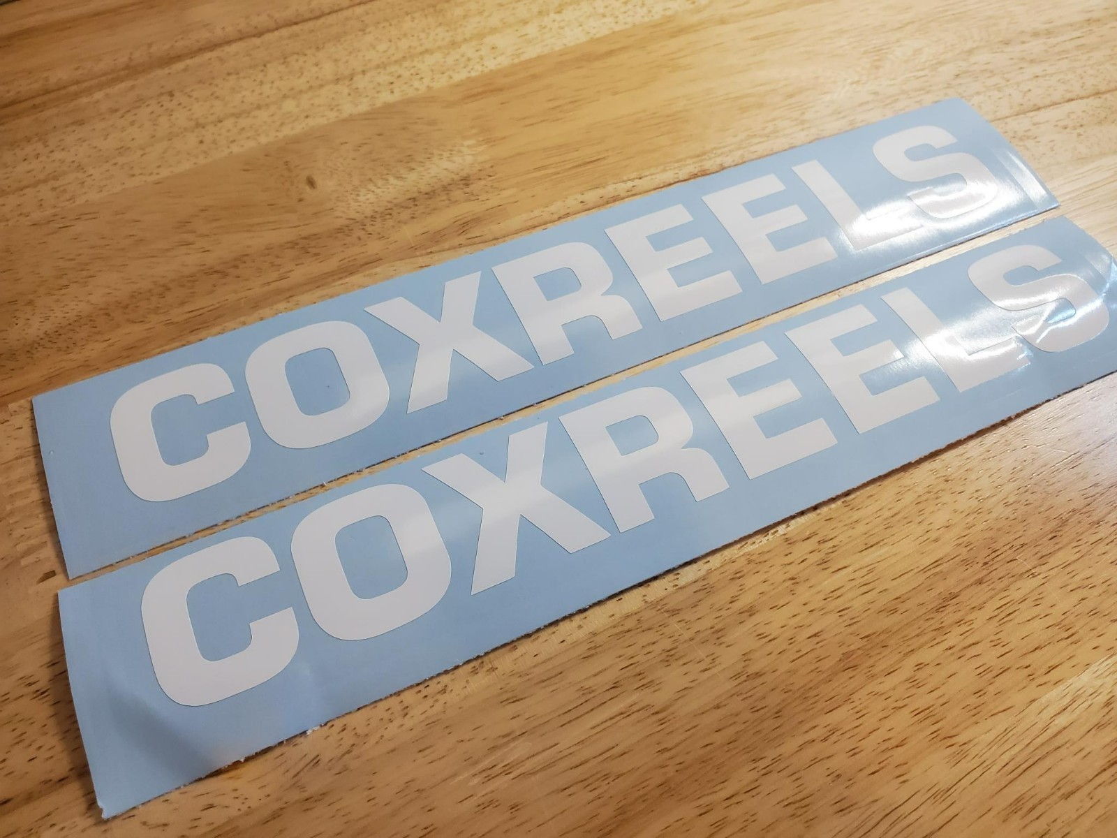 coxreels DECALS STICKERS GLOSS white 8″ (2) FAST USA