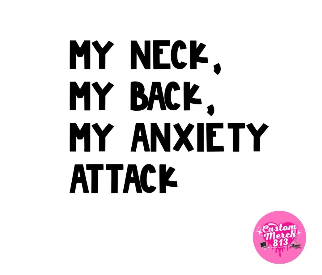 Anxiety Decal Sticker Funny Car Motorcycle Laptop 4inx4in