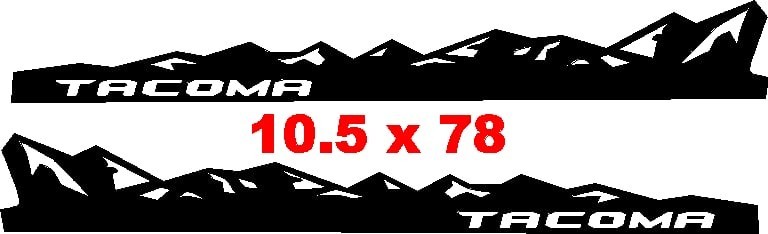 Vinyl Graphics Compatible with Toyota Tacoma Mountain Rocker Door Bed Side X2