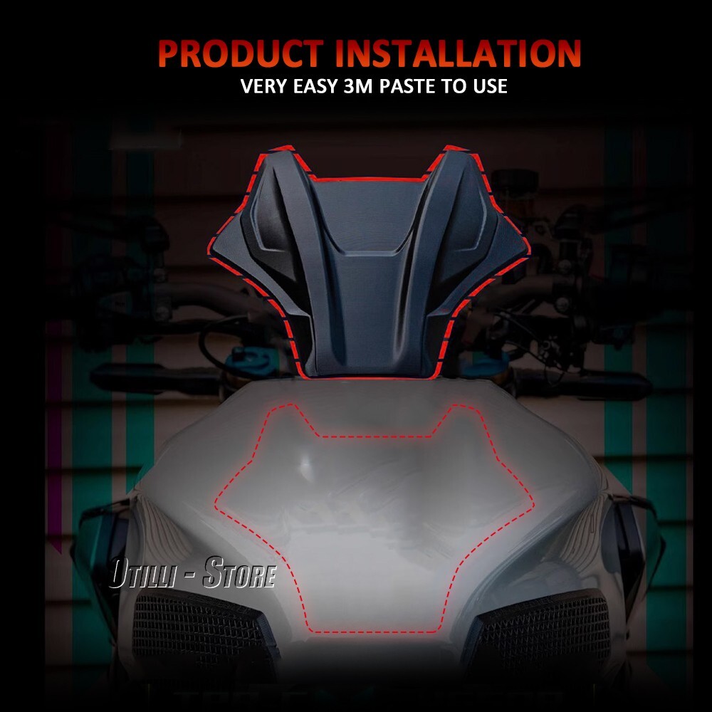 For Honda CBR650R CB650R Motorcycle Black Front Fuel Tank Pad Sticker Protection