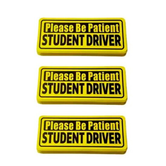 New Student Driver Car Sticker, Magnetic, Waterproof, UV Resistant