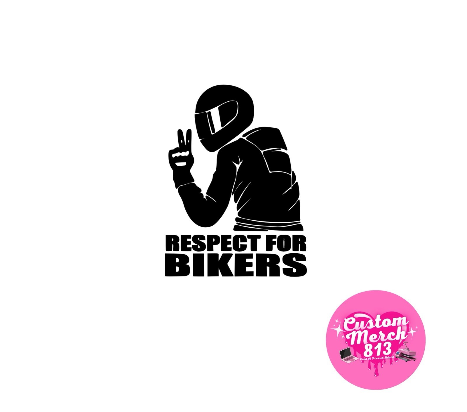 Respect Bikers Decal Sticker Car Motorcycle 4inx4in