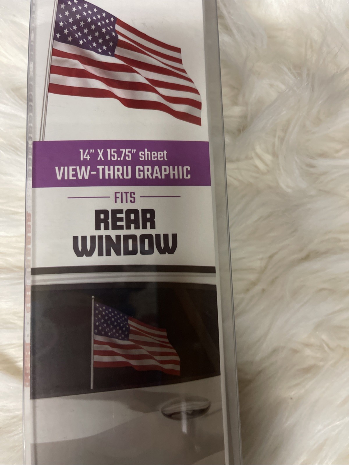 American Flag Auto Window Cling NEW