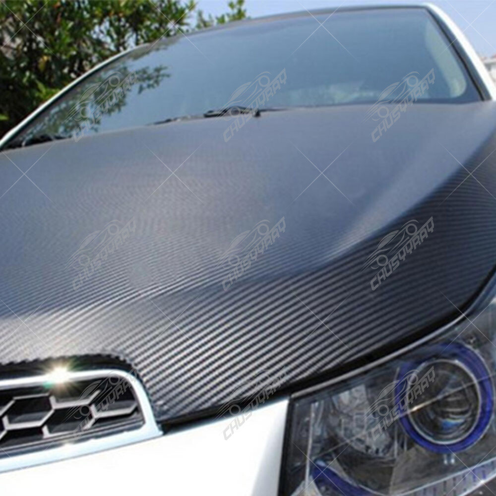 7D Car Vehicle Accessories Interior Panel Black Carbon Fiber Vinyl Wrap Sticker