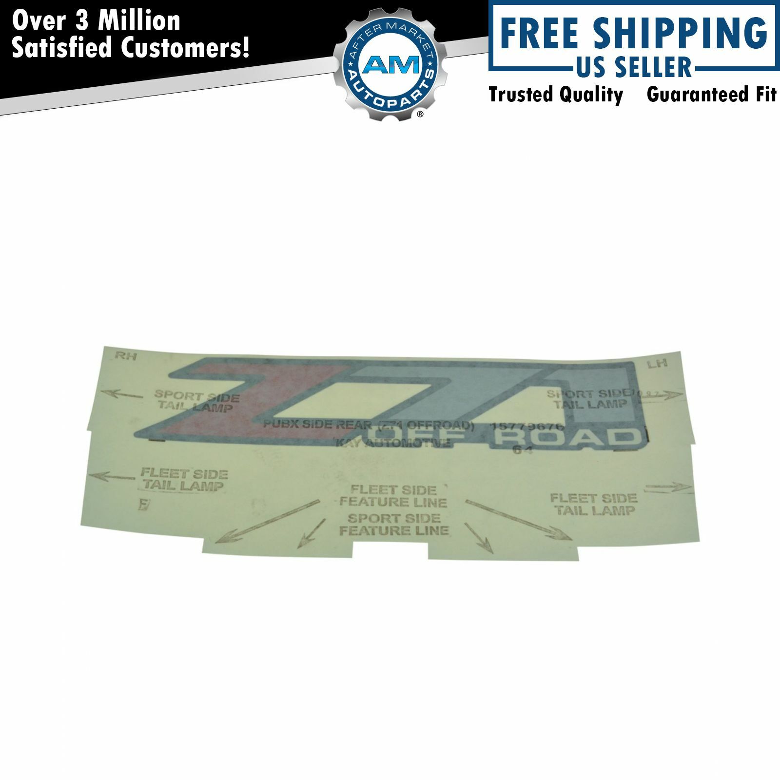 OE Bedside Bed Panel Z71 Logo Decal for 00-07 Chevy Silverado GMC Sierra NEW
