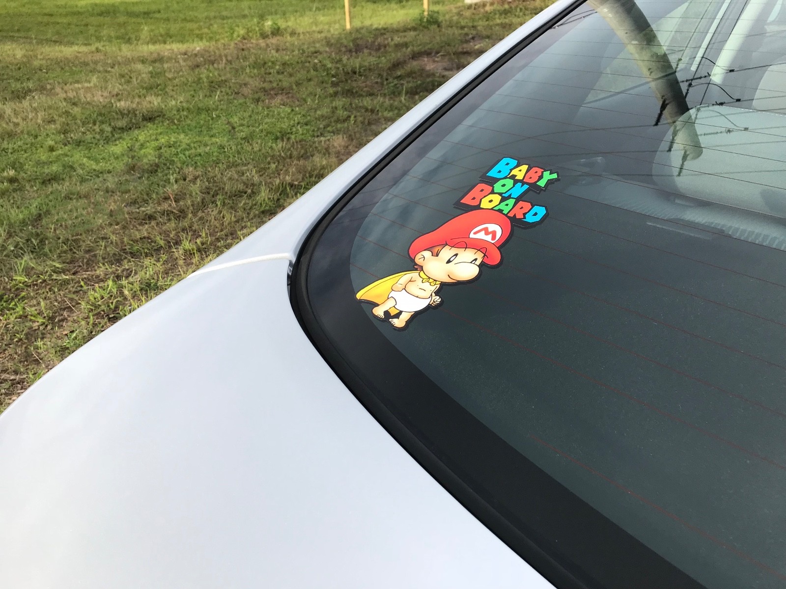 Mario Baby On Board BumperSticker Baby on Board Super Mario Bros Car Decal