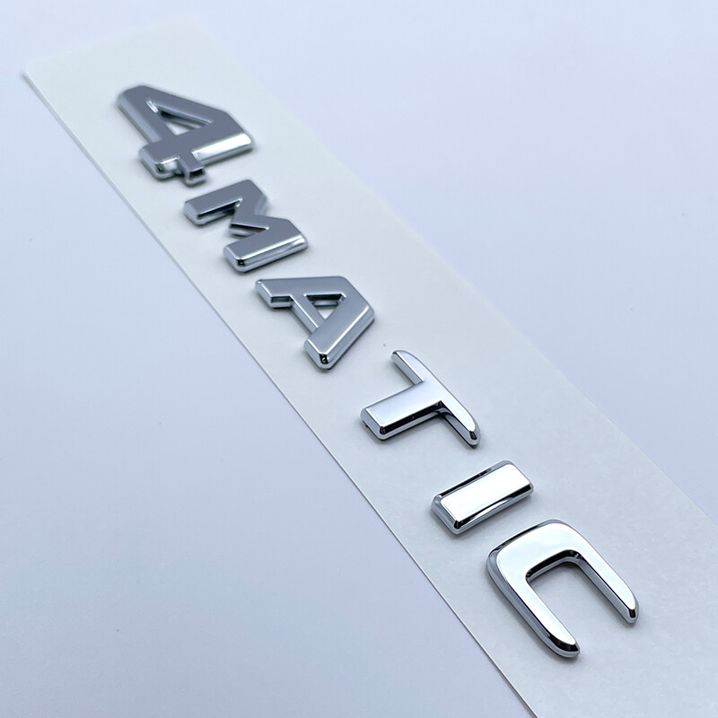 4Matic Chrome Silver Car Rear Trunk Lid Sticker Emblem For Mercedes 2017-2023