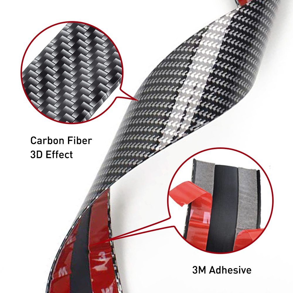 Carbon Fiber Vinyl Car Door Sill Scuff Cover Plate Sticker Protector Accessories
