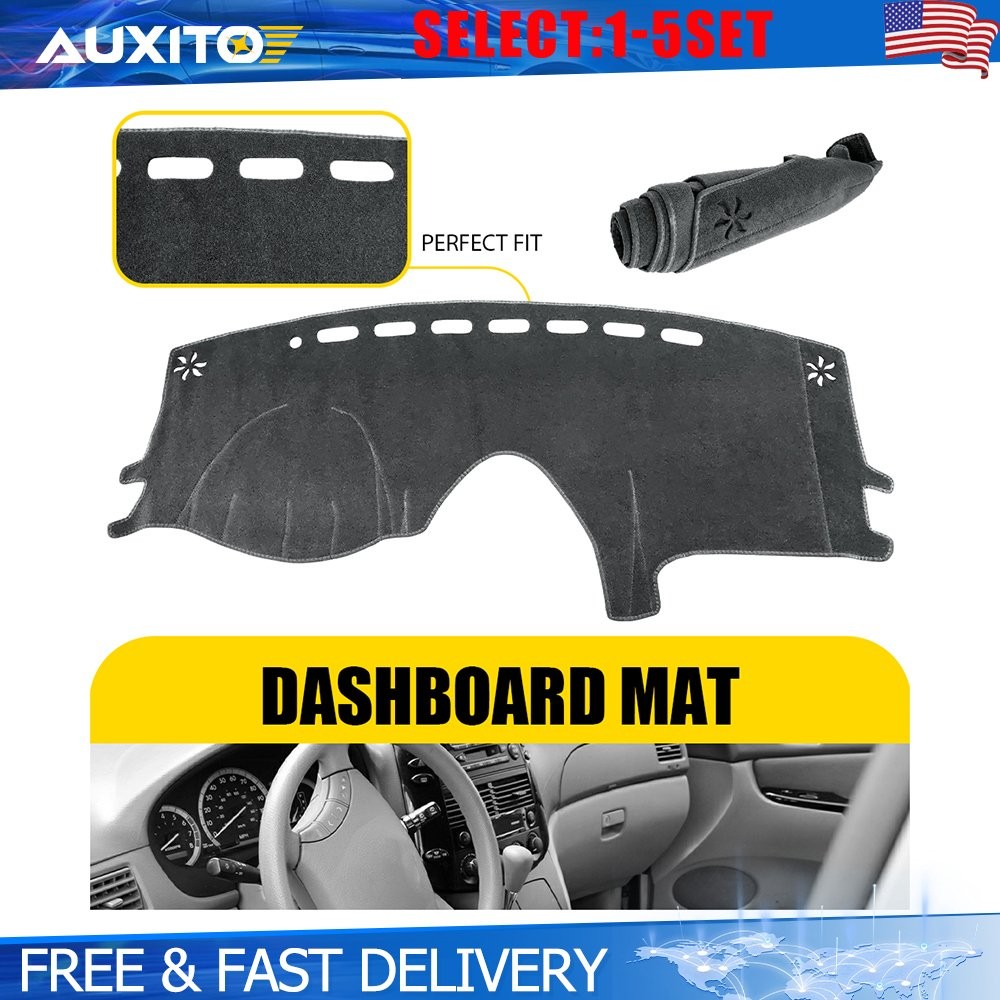 Gray Dash Cover Mat for Toyota Sienna 2004-2010 Sunshade Dashboard Pad 1-5X