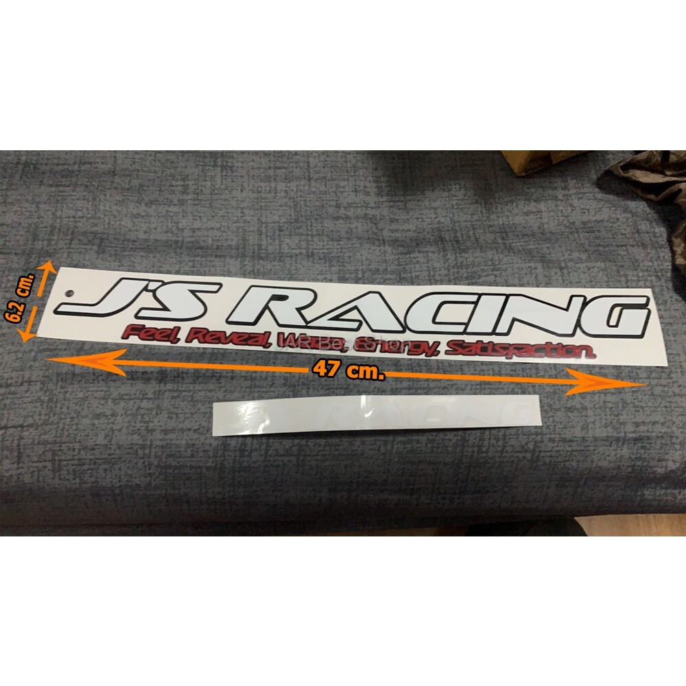 JDM Style Windshield Top Size 47cm. J’s Racing GT Car Racing Vinyl Sticker DiCut