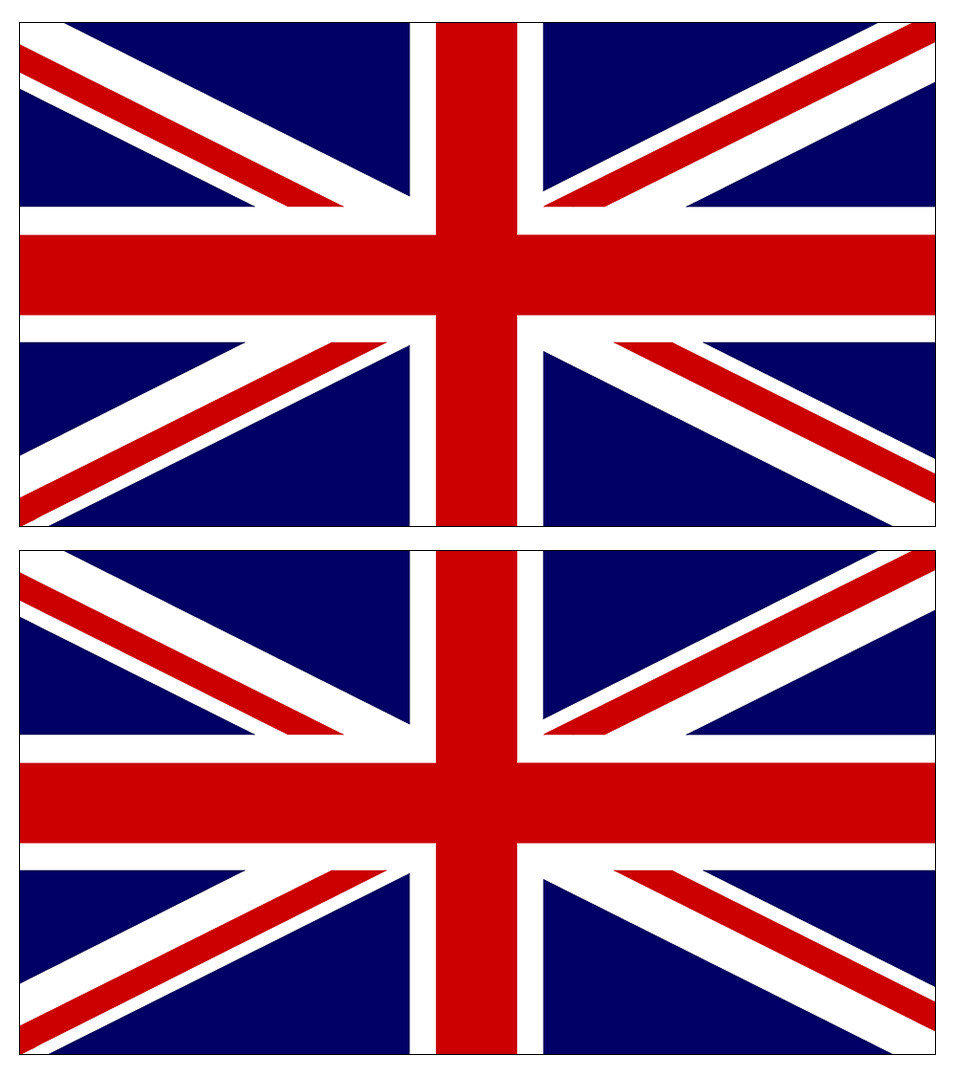 2x United Kingdom Flag 4″ Sticker Vinyl Union Jack British Stickers Decals UK