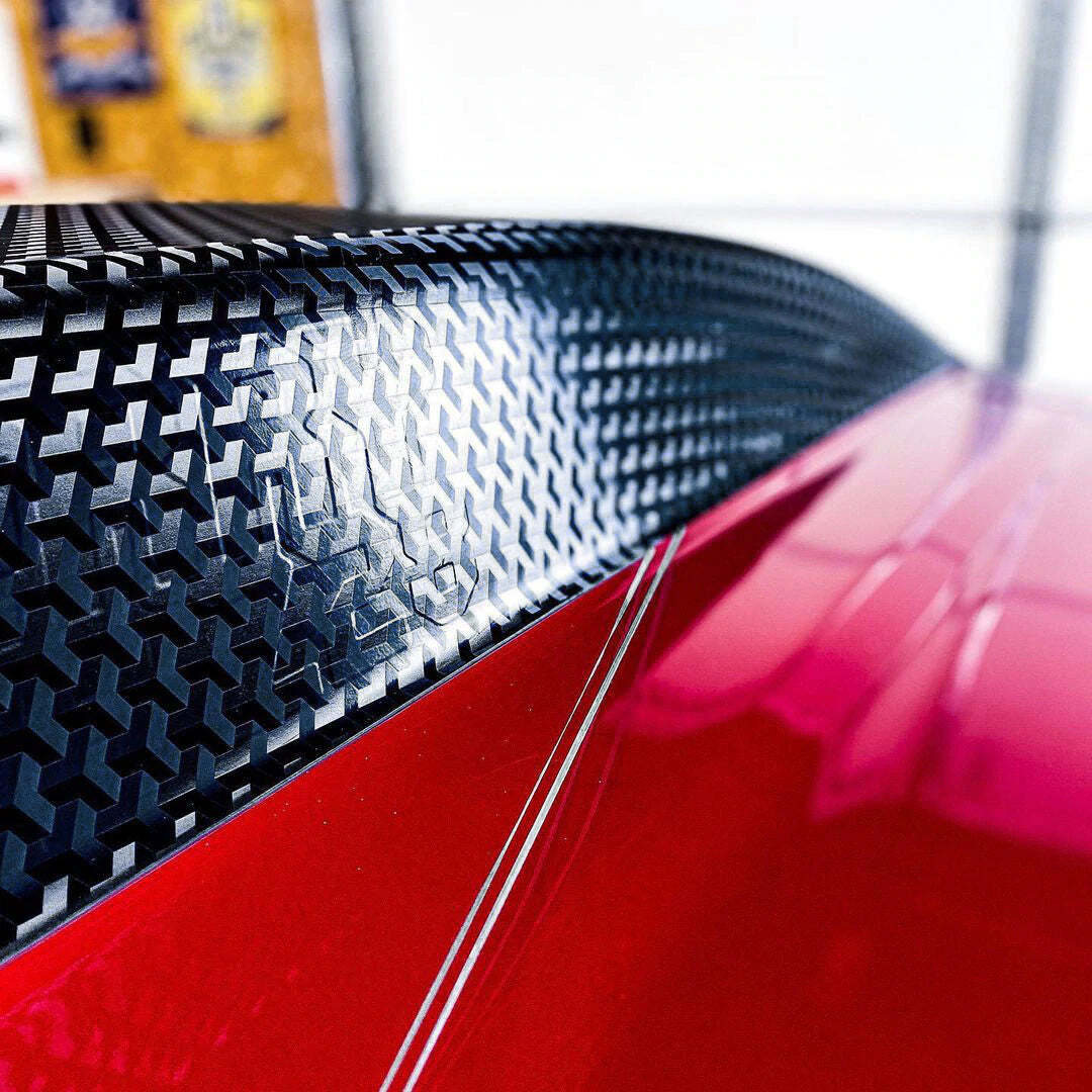 VVivid 2022 VVivid+ Designer Triangles Black Carbon Fiber Vinyl Car Wrap | V481