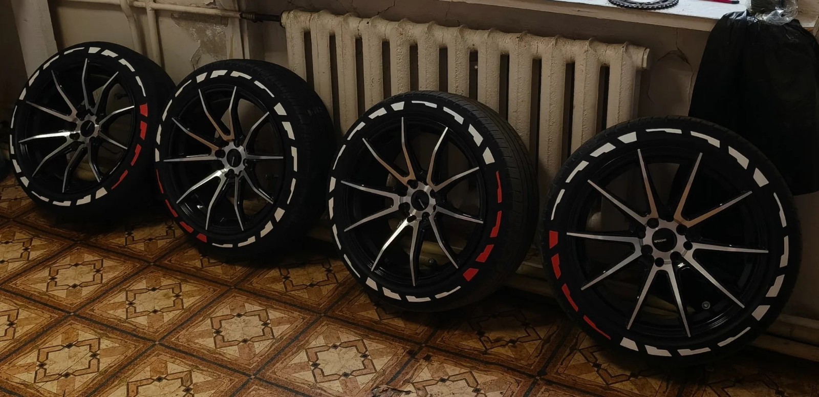 16PCS Car Tire Wheel Stickers 3D PVC Tire Lettering Decals Universal Auto Decor