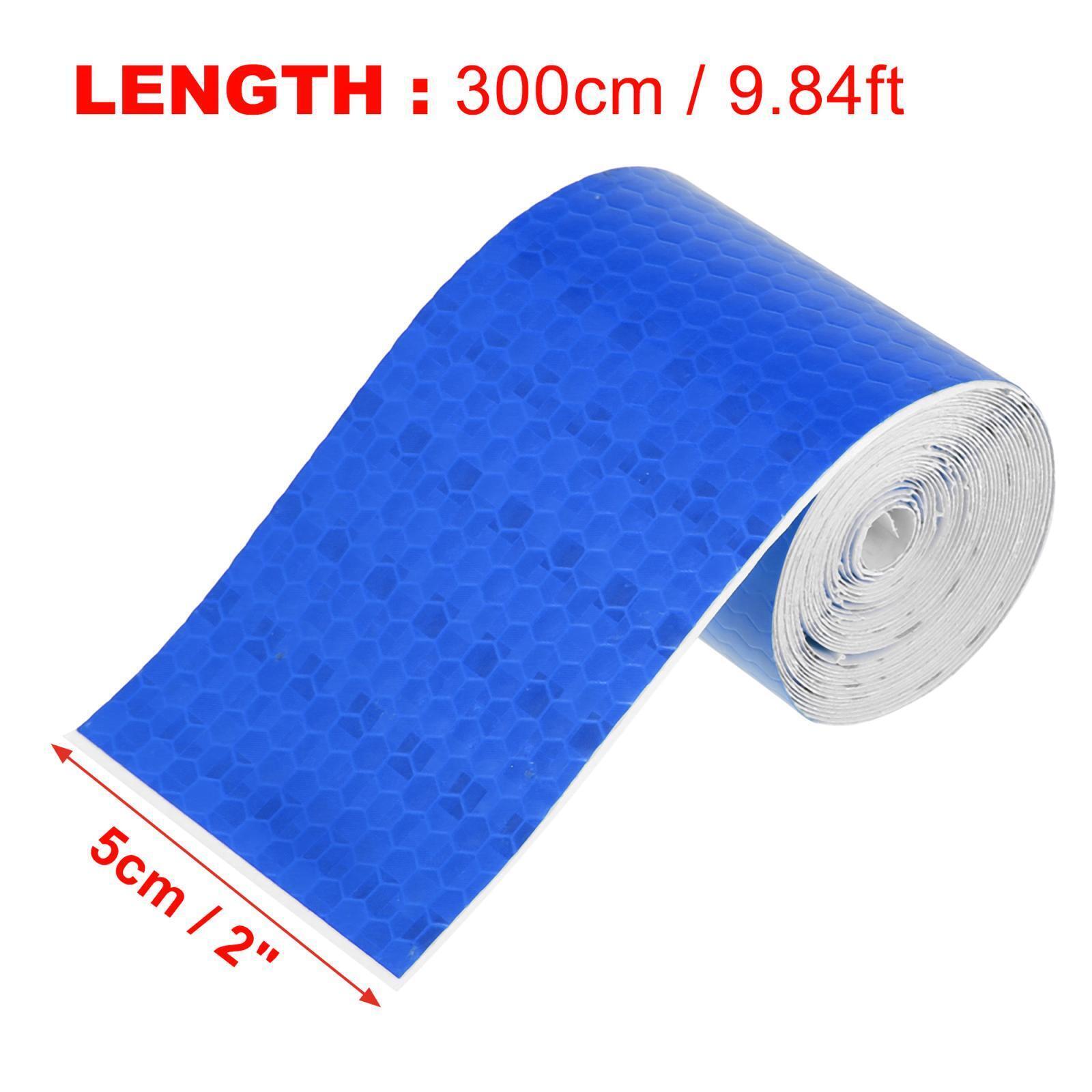 5cm x 3 Meters Reflective Hazard Warning Tape Sticker Decal for Car Truck Blue