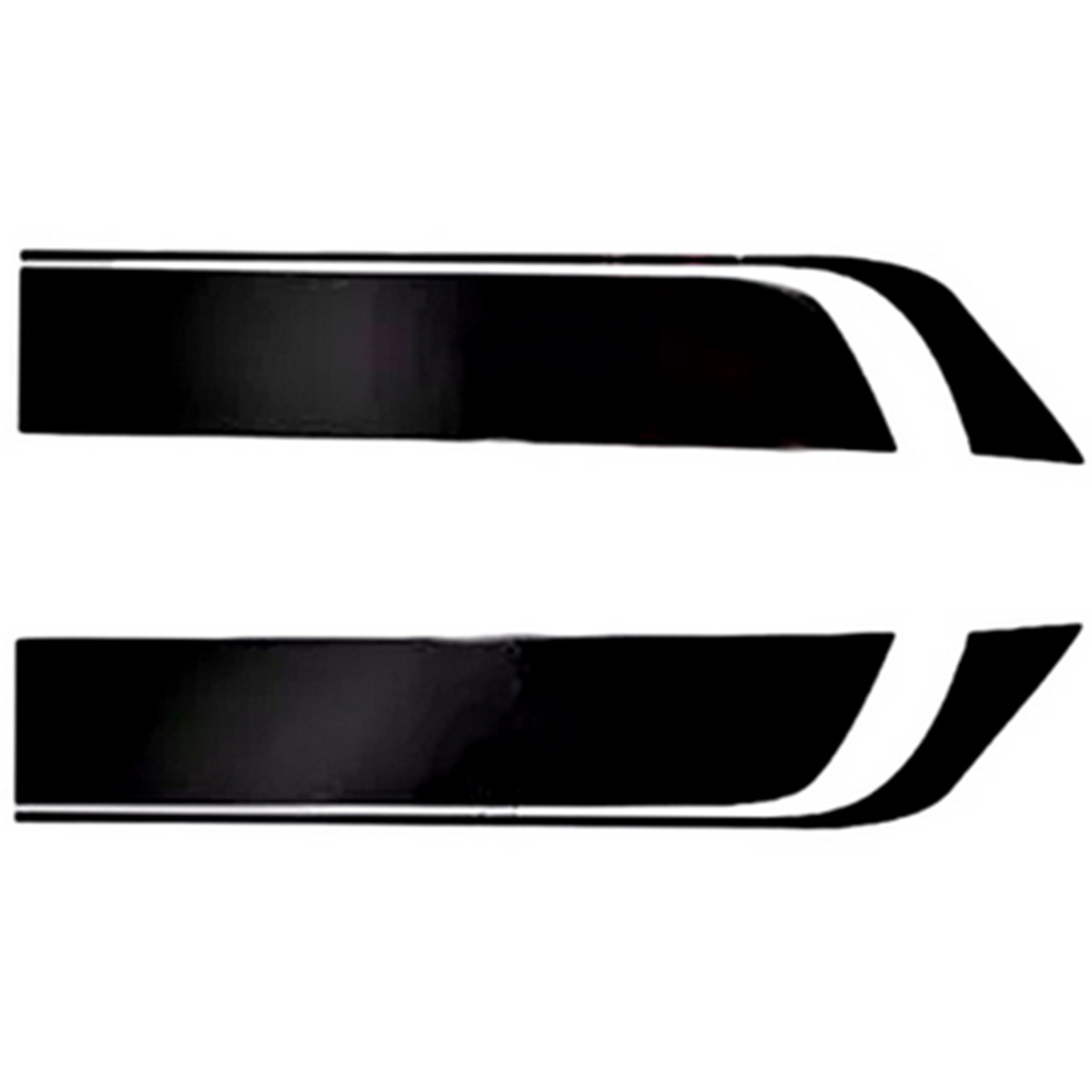 2x Black Accessory Car Hood Sports Long Stripe Vinyl Decals Car-Styling Stickers