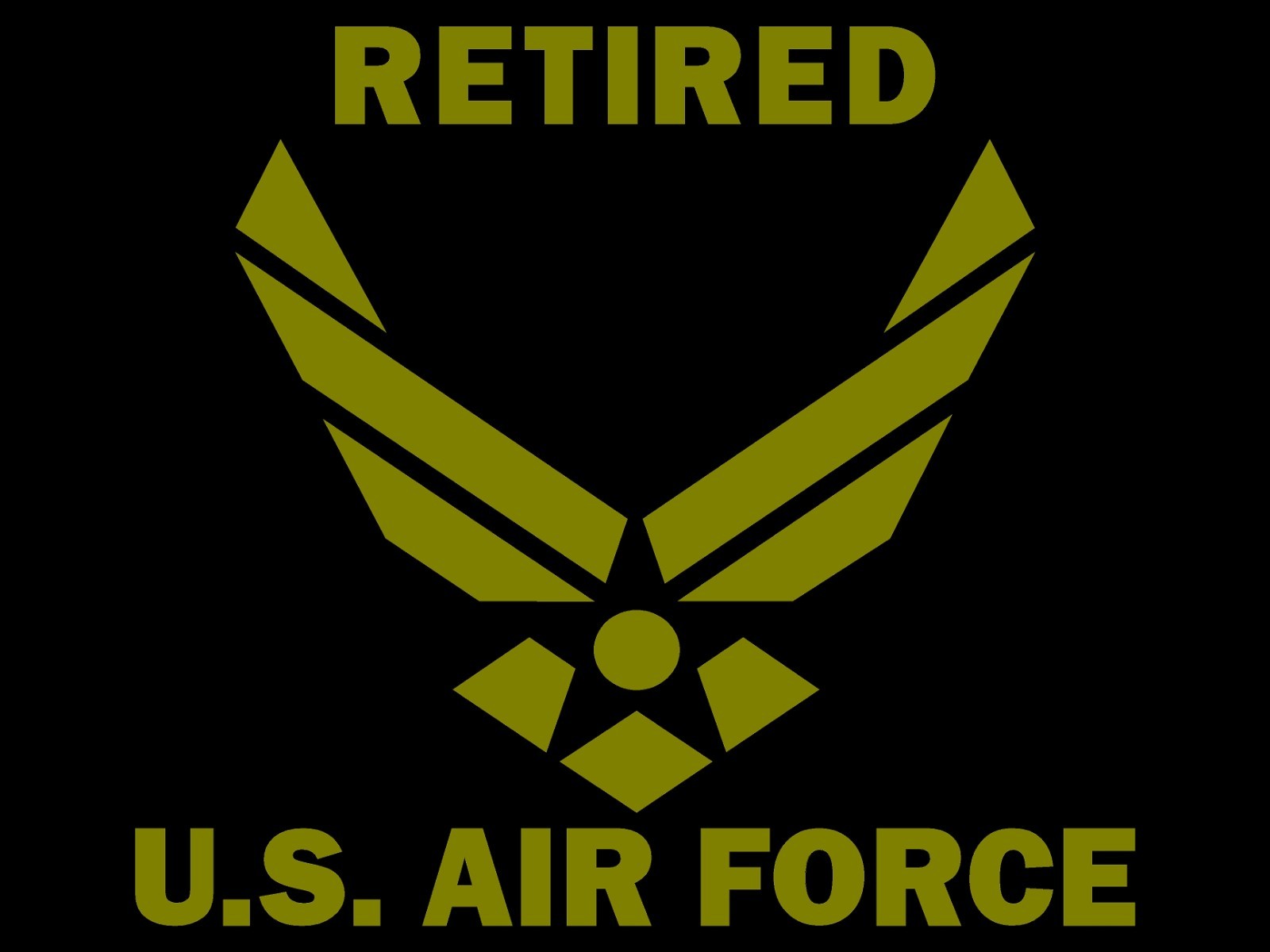 United States Air Force Retired USAF Die Cut Vinyl Decal Many Colors and Sizes