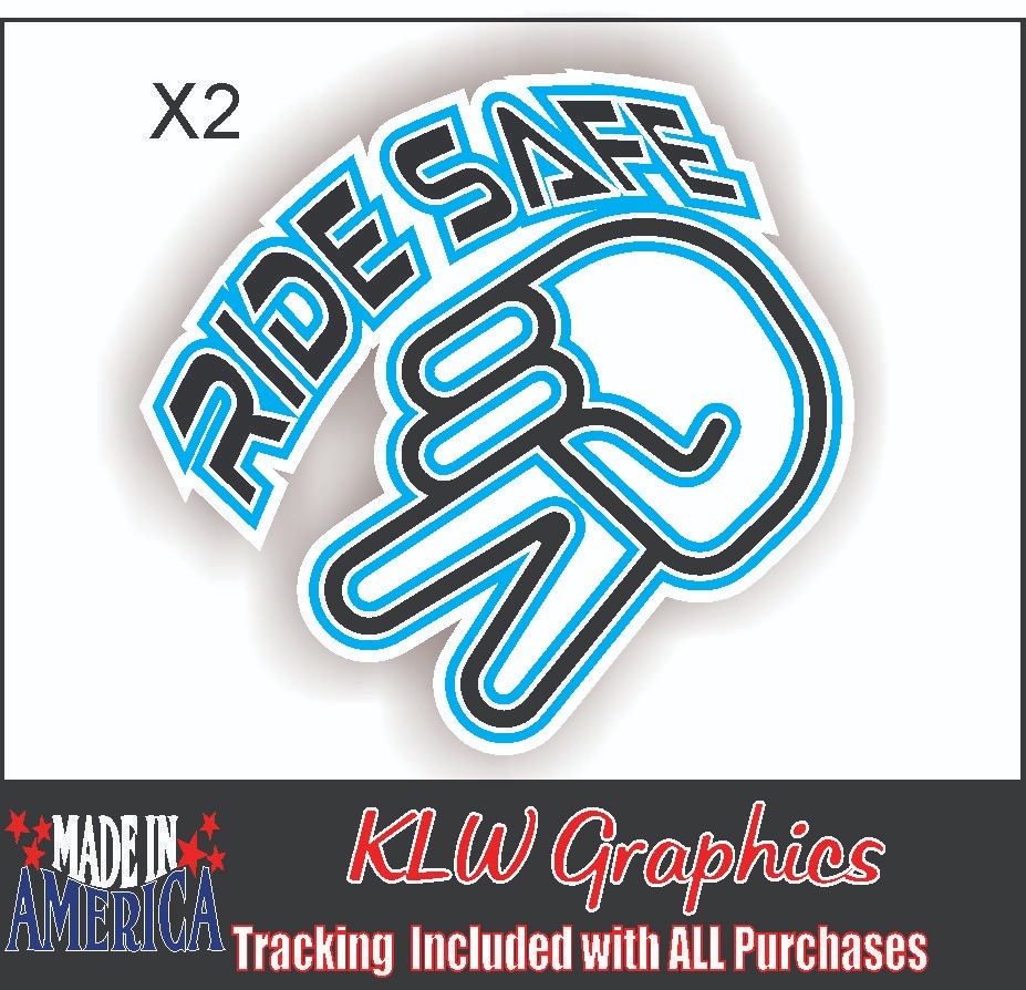 Ride Safe Motorcycle Respect Vinyl Decal Sticker Car Turbo Diesel Truck Bike ATV