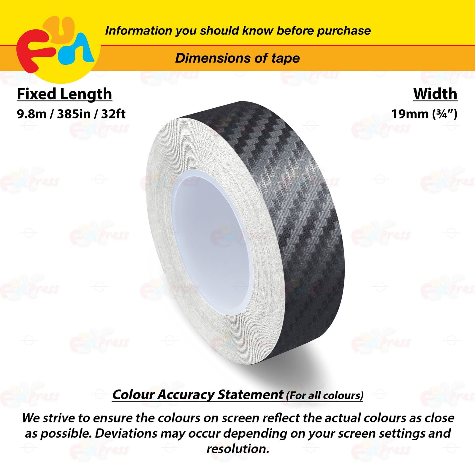 CARBON FIBER BLACK 3/4″ PIN STRIPE Car Model Motorcycle TAPE Vinyl Sticker 19mm