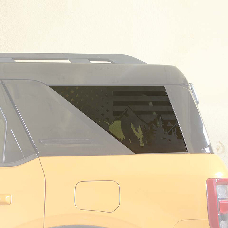 Rear Side Window Glass Tailgate Cover Decals Sticker For Ford Bronco Sport 2021+