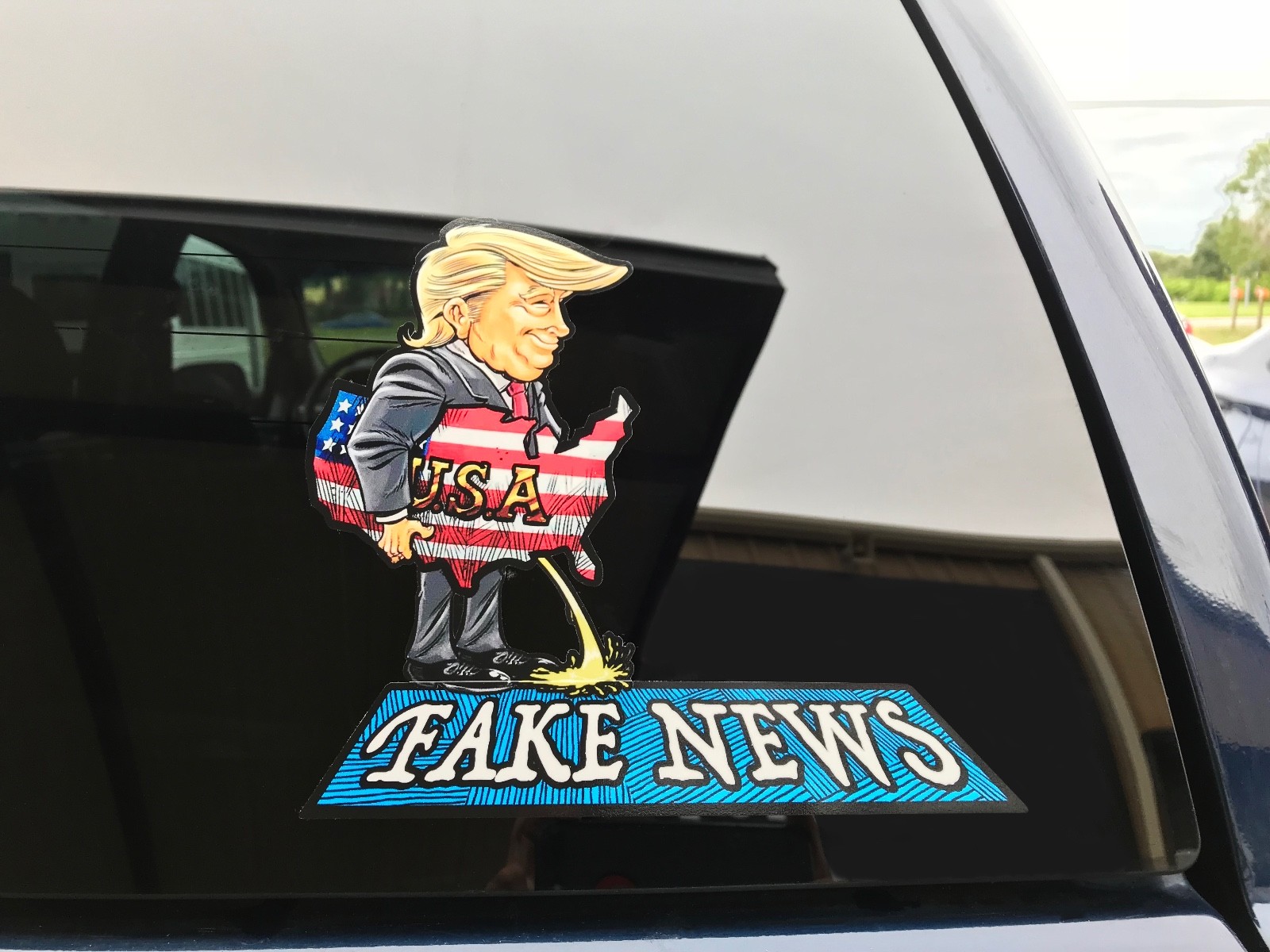 Donald Trump Pissing Bumper Sticker, Trump Pissing Sticker, Trump 2020, MAGA
