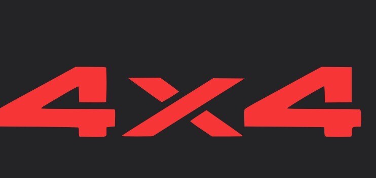 4X4 OFF ROAD Vinyl Decals. 4 by 4 Truck 4 x 4 4WD – Die Cut Sticker