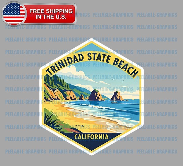 Trinidad State Beach California Vinyl Decal Sticker Hard Hat Helmet Toolbox B