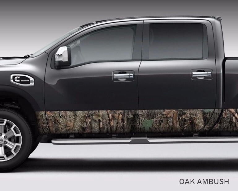 Camo “Oak Ambush” Rocker Panel Graphic Decal Wrap Kit Truck SUV – 12″ x 24 feet