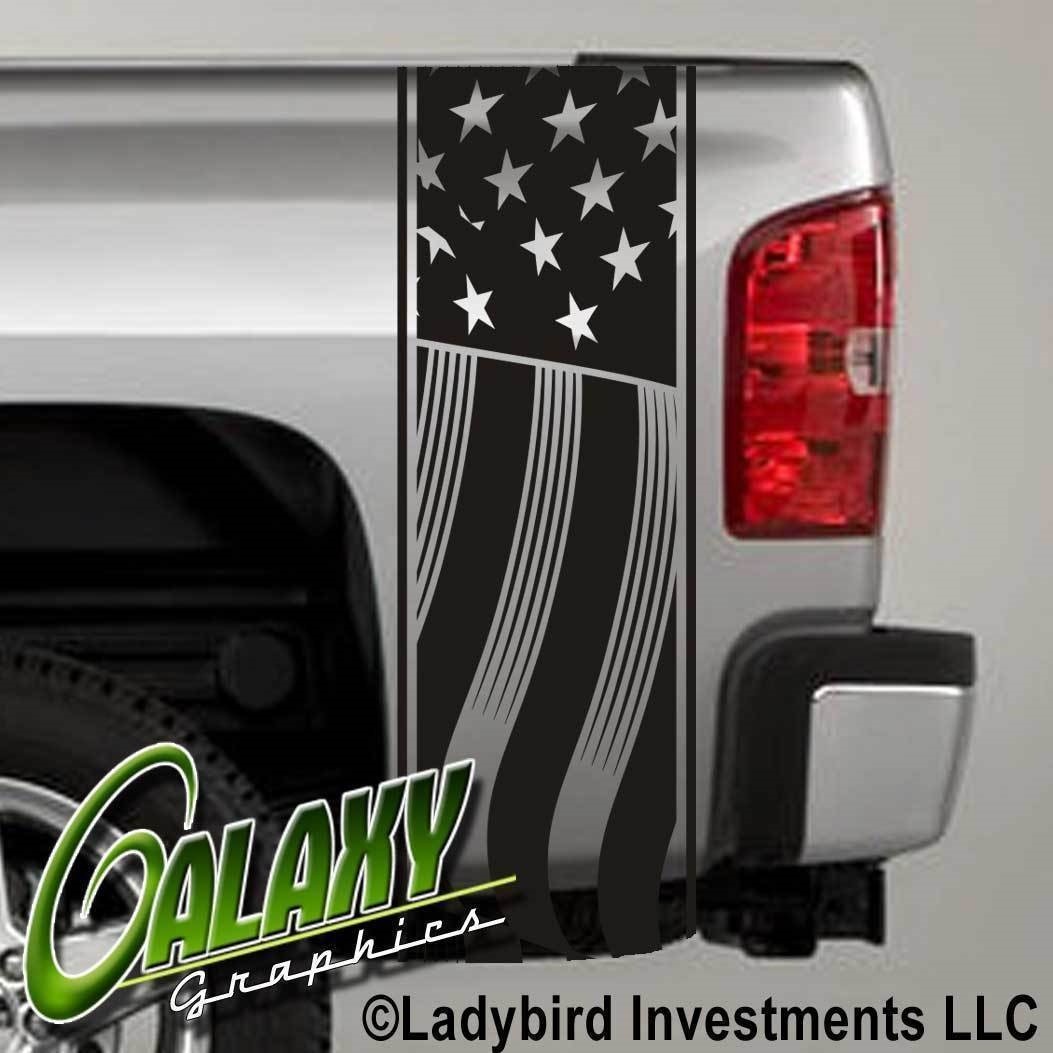American Flag Truck Bed Decals Stripes (Pair) – Fits Ram Chevy Ford F150 Toyota