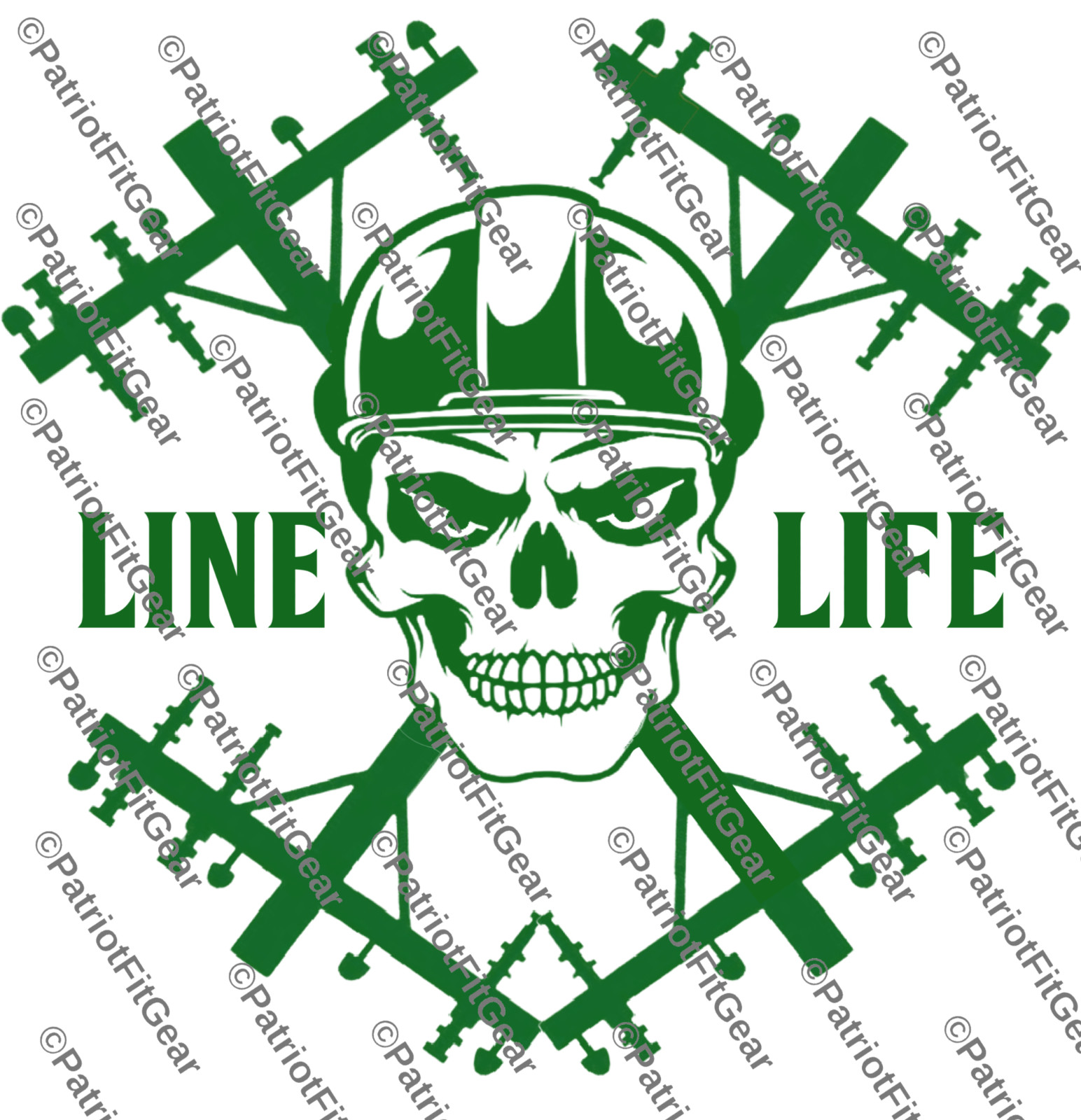 Lineman,Skull,Linesman,Line Life,Line Worker,Electrician,Sticker,Vinyl Decal