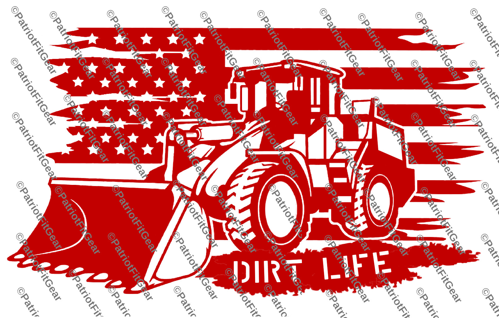 Dirt Life,Heavy Equipment Operator,Flag,Oilfield,Landscaping,Custom Vinyl Decal