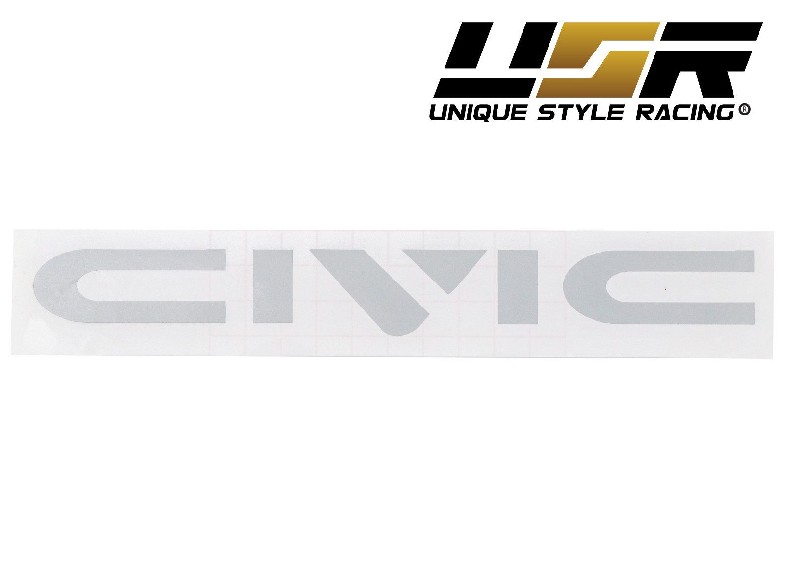 Metallic Silver Vinyl Decal Rear Center Panel for 1988-1991 Honda Civic Sedan