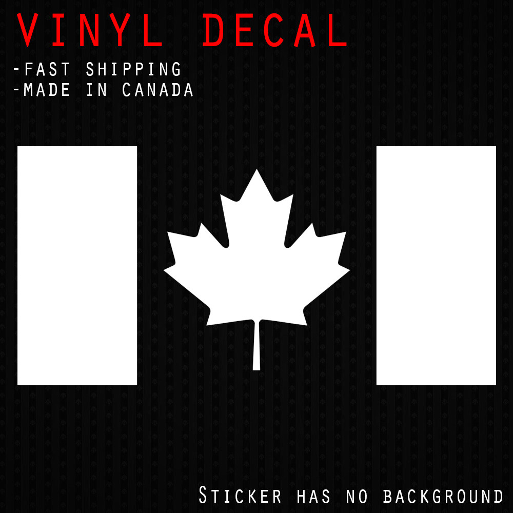 Canada Flag Decal | Maple Leaf Canadian Car Window Door Bumper Vinyl Sticker