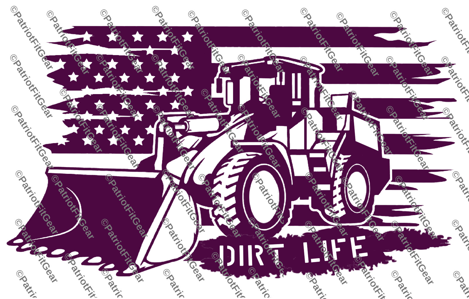 Dirt Life,Heavy Equipment Operator,Flag,Oilfield,Landscaping,Custom Vinyl Decal