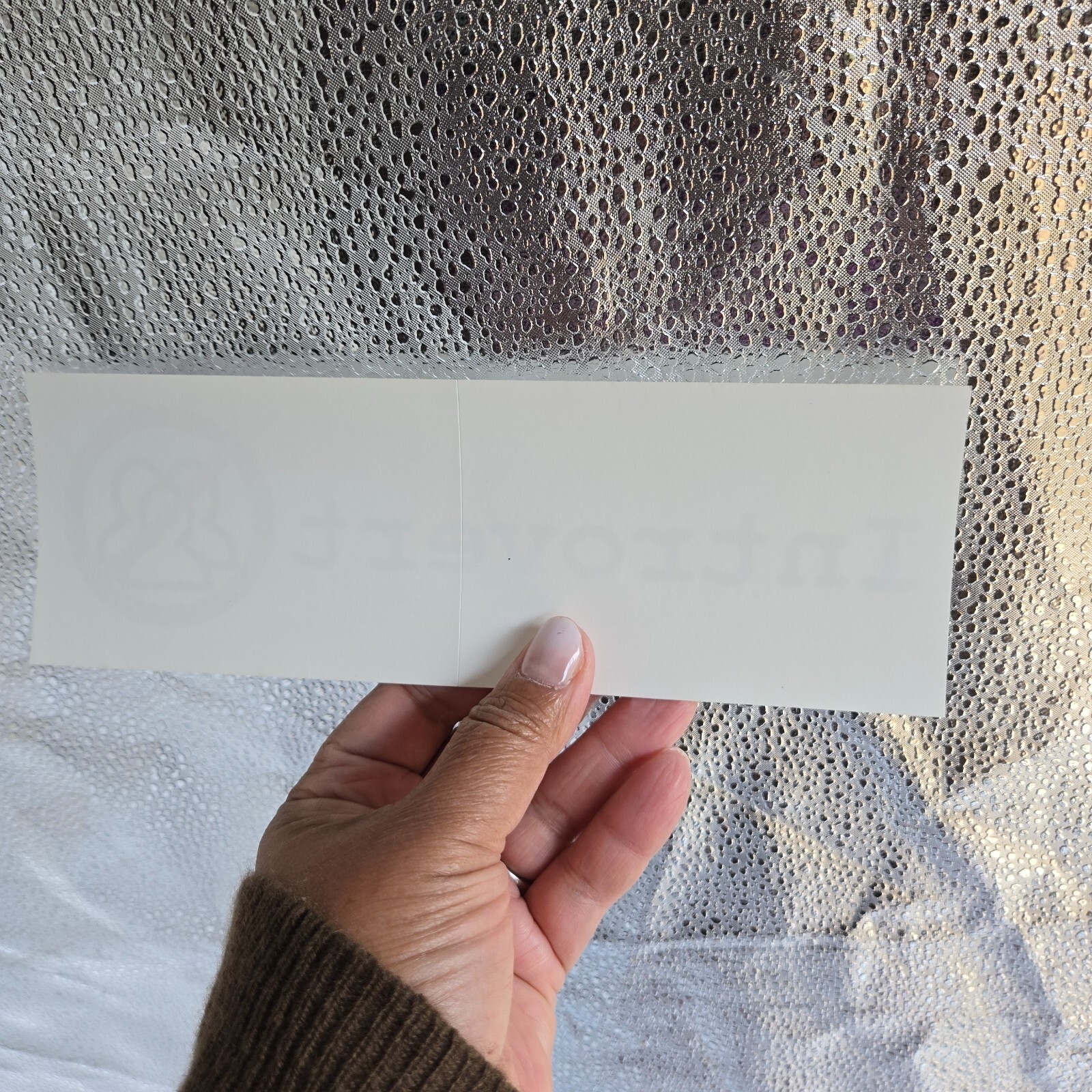 Introvert People Prohibited glossy white bumper sticker 9″x3″ free shipping