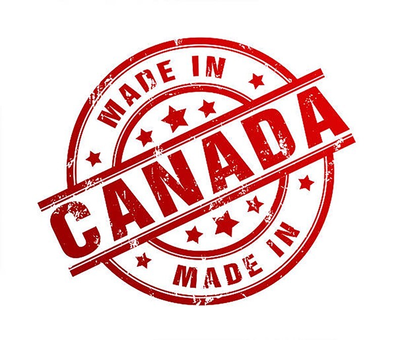 3.5×7 CANADA CANNABIS FLAG DECAL STICKER VINYL RED