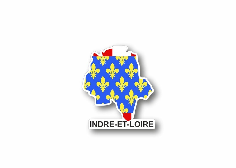 Sticker Flag Decal Department Indre Et Loire Outdoor