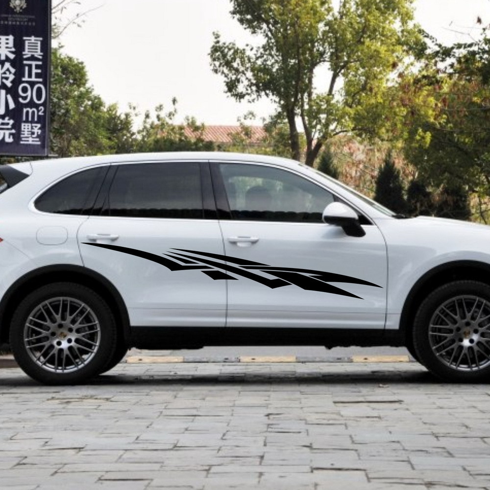 Car Decals Sport Cross Stripes 86” for Cayenne Macan Vinyl Door stickers ZC1412