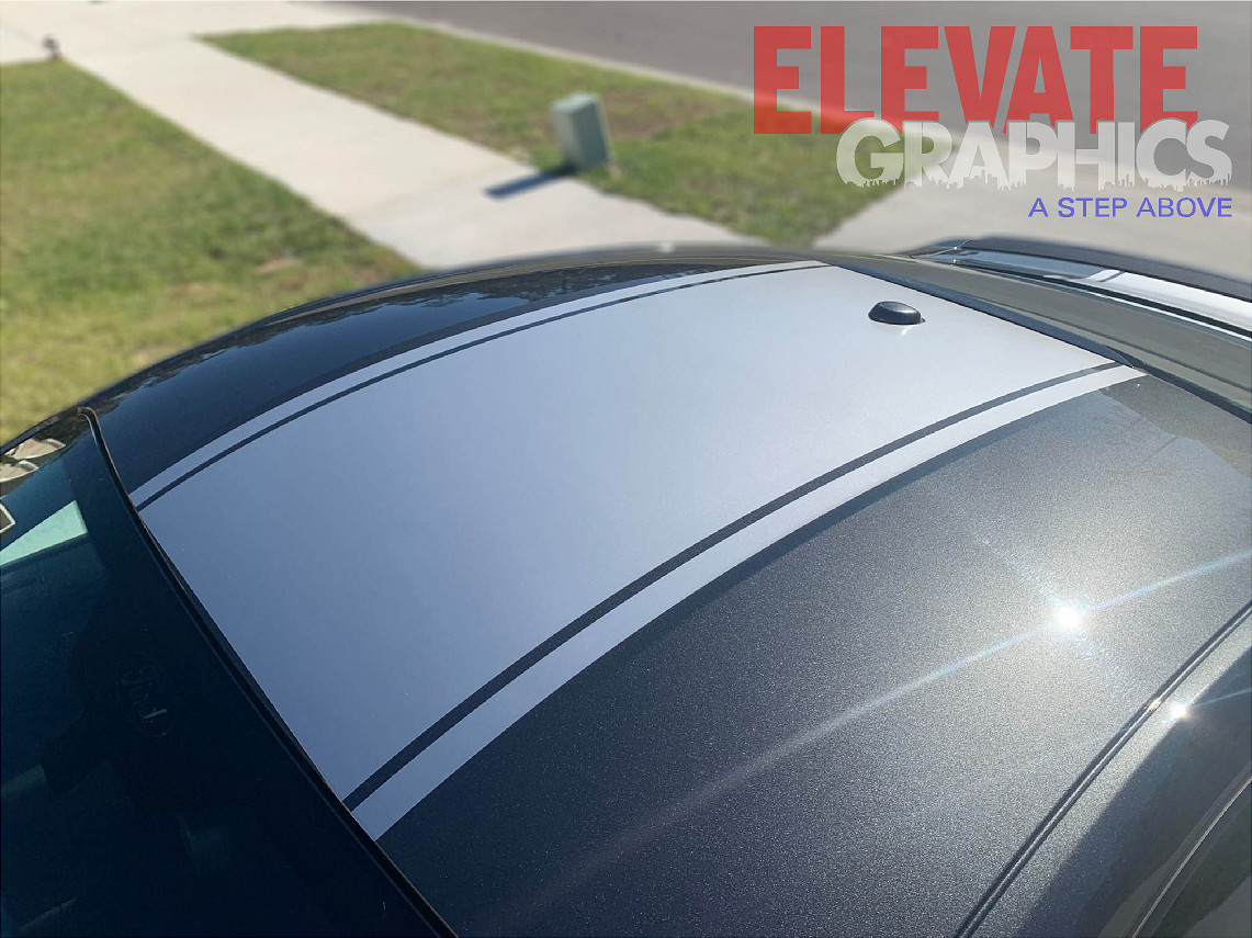 For Ford Mustang Decals Pony Rally Vinyl Hood Graphics Stripes Sticker 2015-2023
