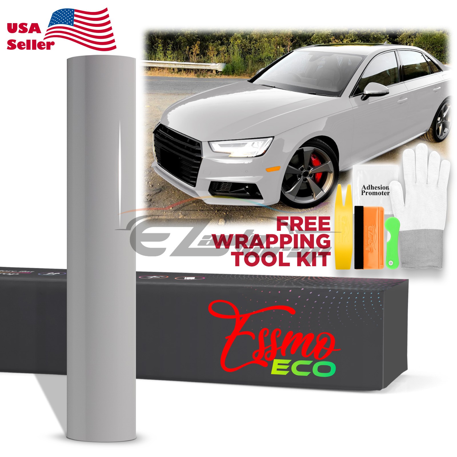 5FTx5FT PPF Storm Gray Gloss Color Vinyl Paint Protection Film Scratch Car Wrap
