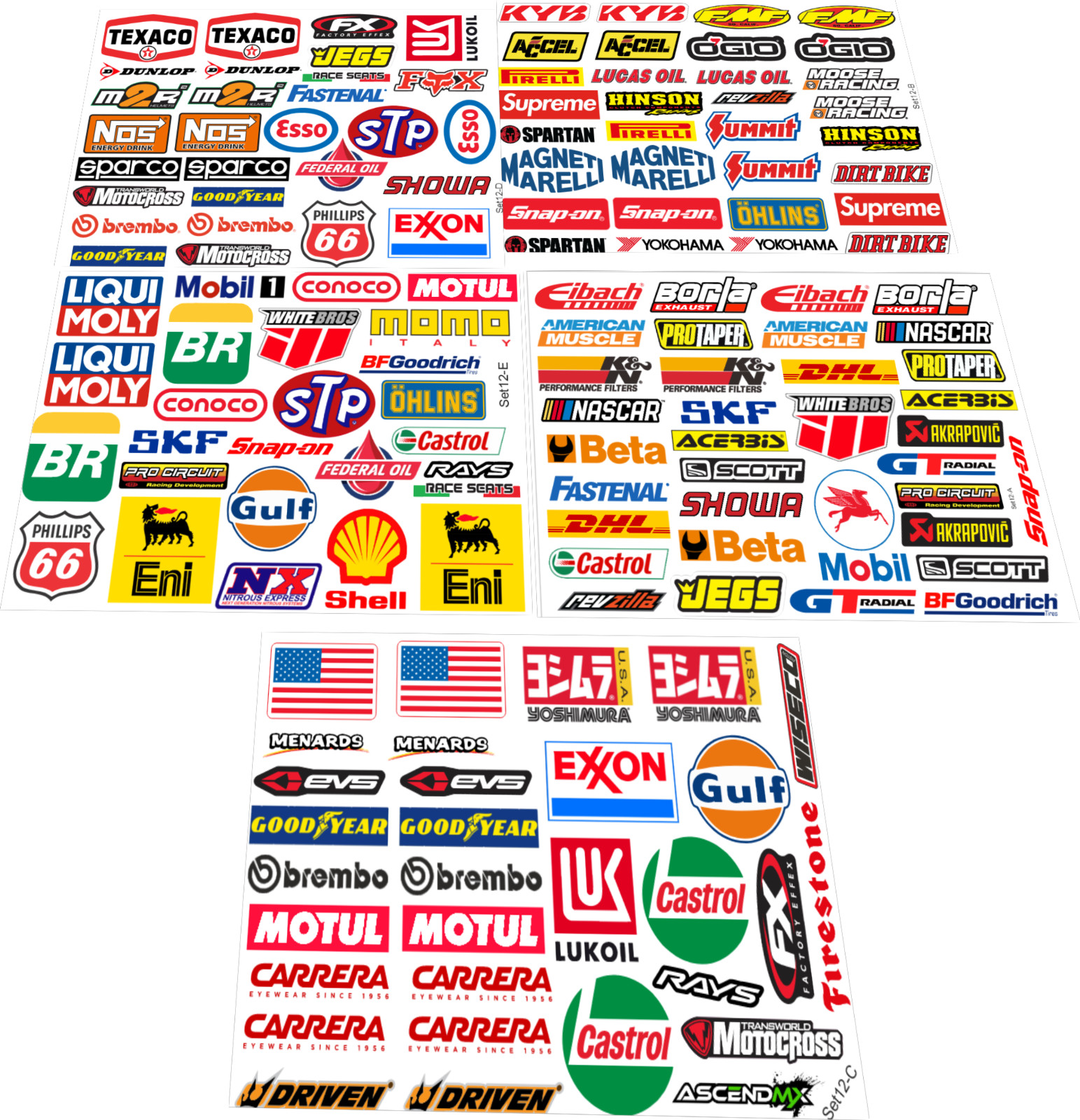 150 + Racing Decals Stickers Drag Race Nascar High Quality Vinyl FREE Shipping