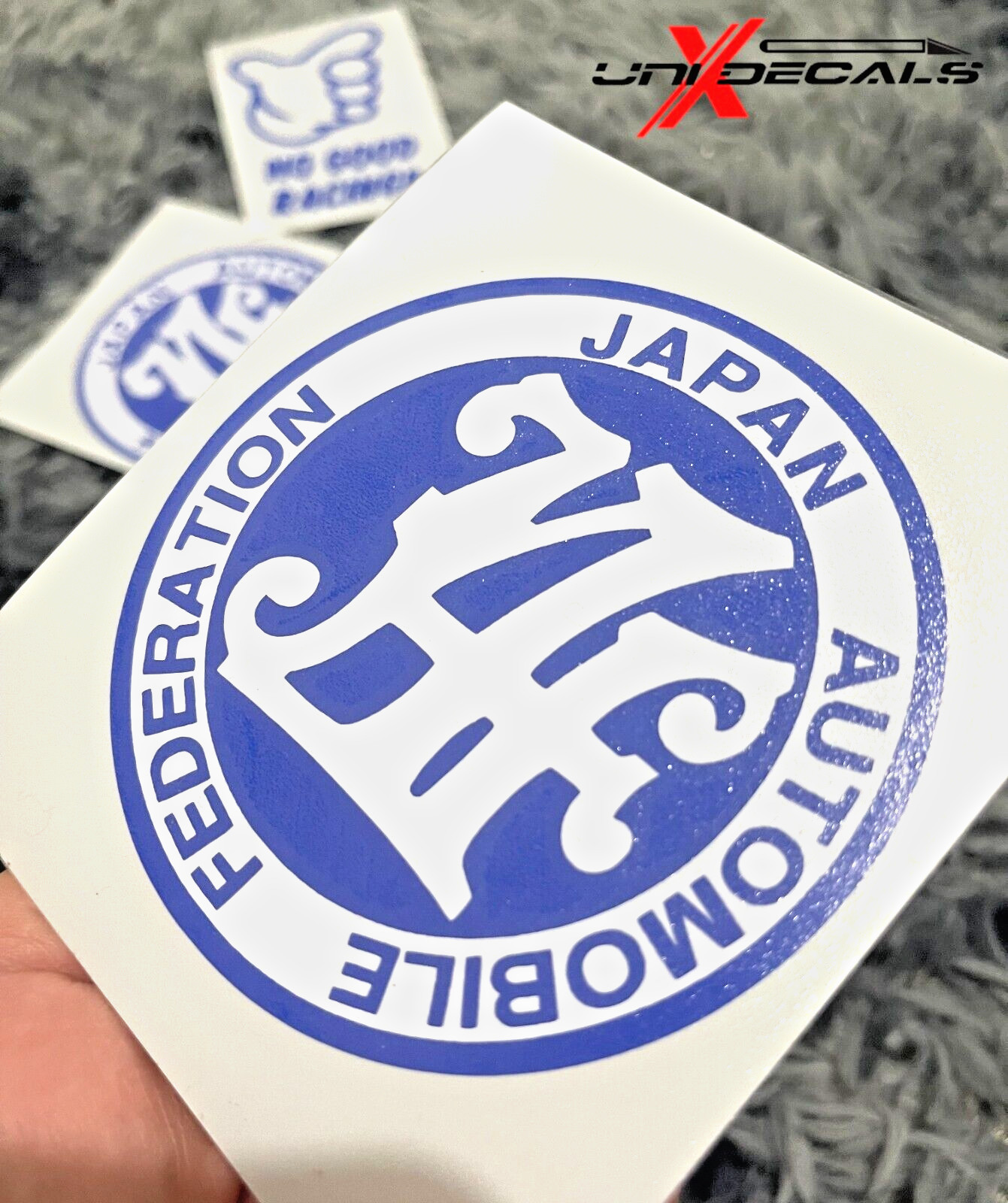 JAF Two layer Vinyl Sticker Badge 4×4 inches Size