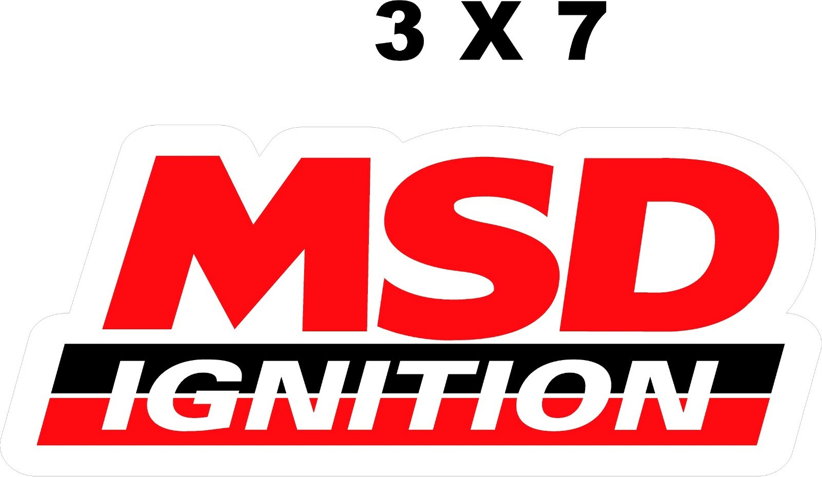 MSD IGNITION 2 DECAL Laminated Vinyl Decal 3″ x 7″