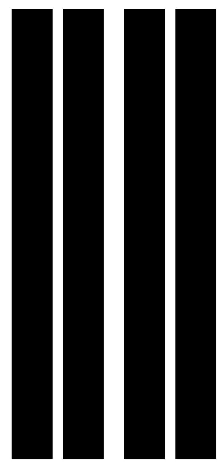Universal 2″ Racing Hash Fender Stripe Set Vinyl Decal Stickers